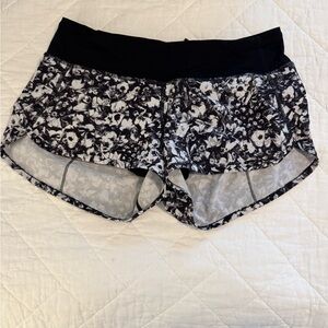 lululemon athletica Black and White Athletic Shorts